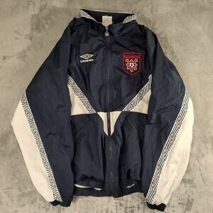 Vintage Umbro nomads Mens windbreaker 90s Red Blue White Mens M  Y2K UK soccer